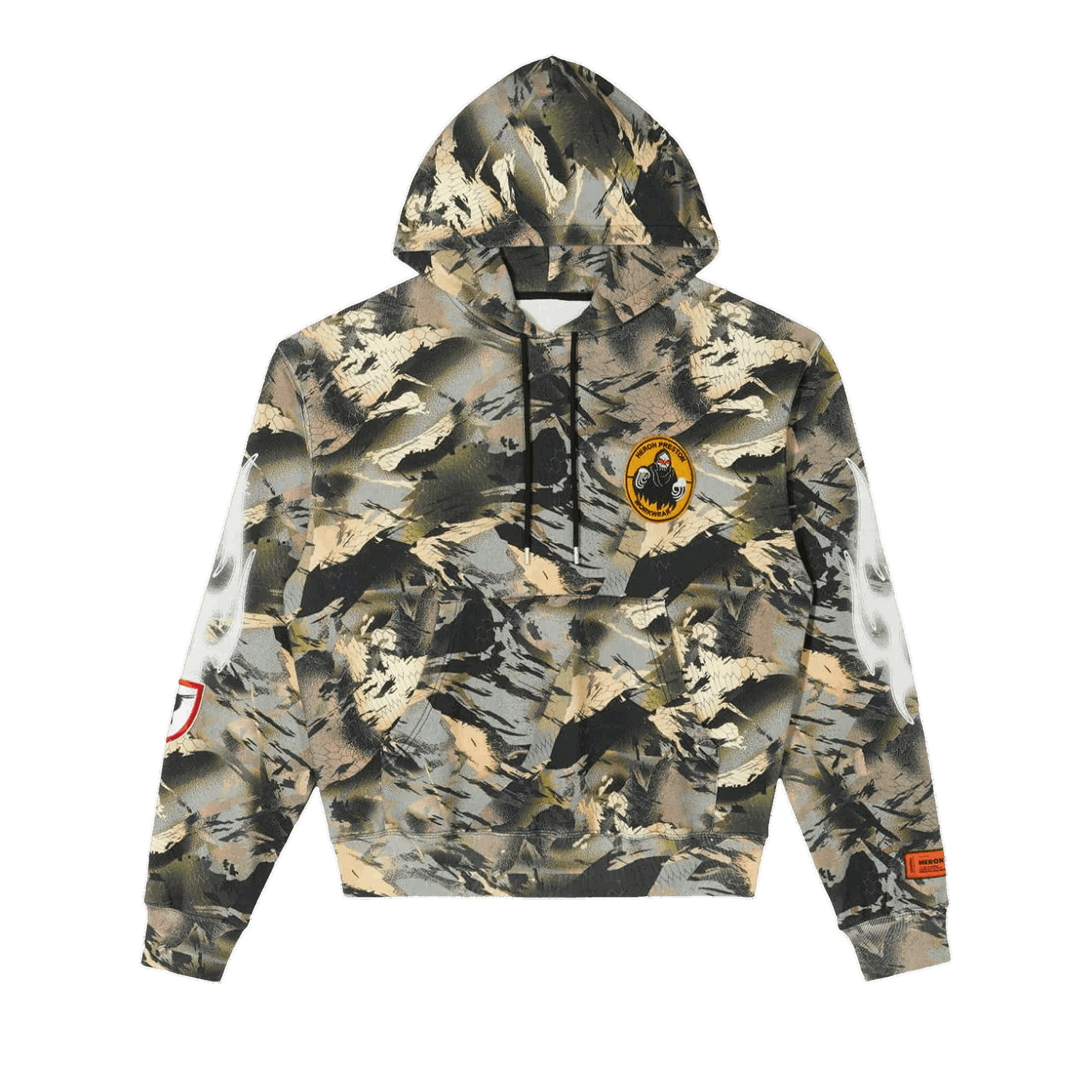 Світшоти HERON PRESTON Camo Flaming Hoodie Зелений | HMBB017S22JER0025901, 0