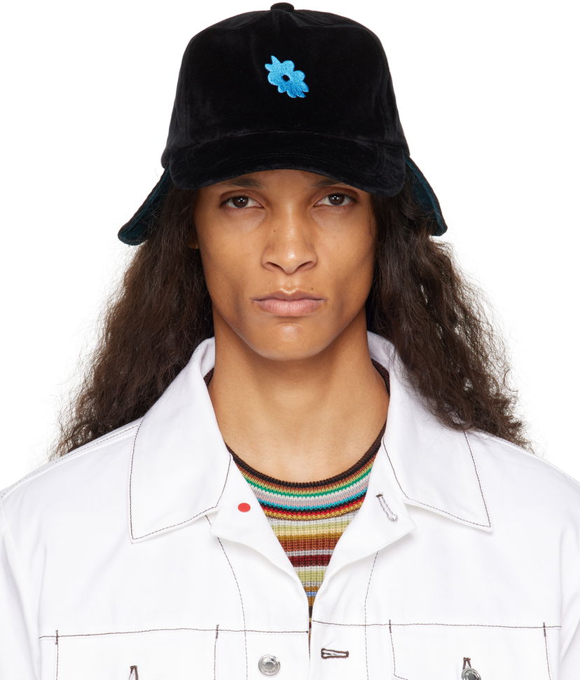 Кепка Paul Smith Paul Smith Velvet Ear Flap Cap чорний | M1A-987DT-L02121-79