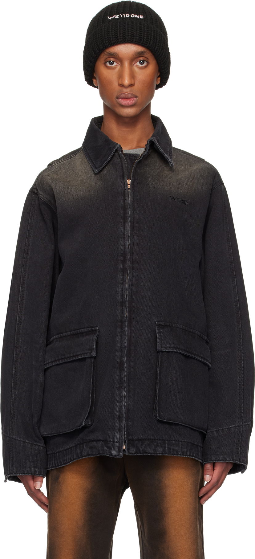 Шапка We11done We11done Classic Washed Denim Jacket чорний | WD-DJ3-24-334-U-BK