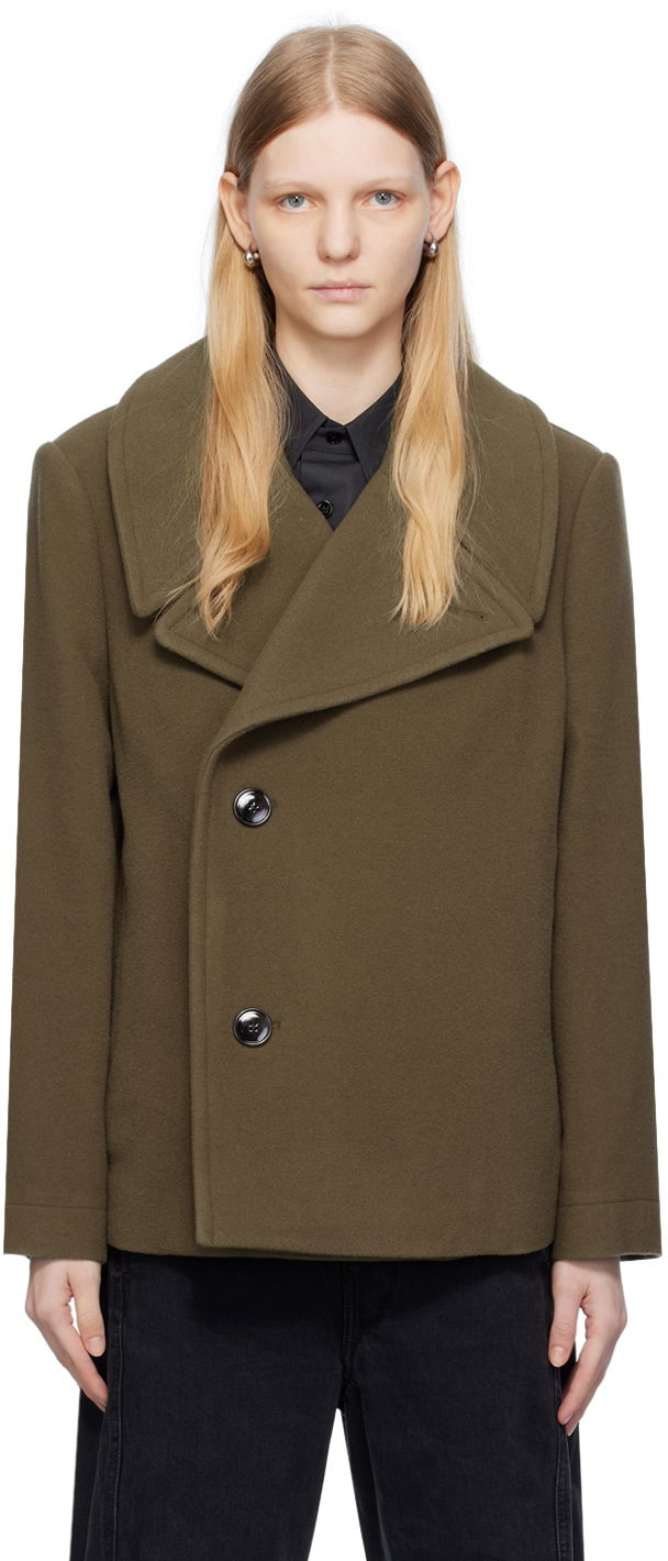 Пальто LEMAIRE Lemaire Boxy Jacket Зелений | CO1033 LF1164