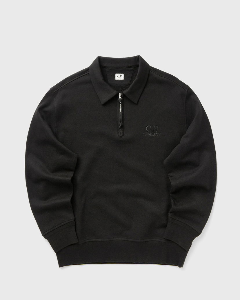 Світшоти C.P. Company Polo Collar Sweatshirt чорний | 19CMSS140A005086W-999