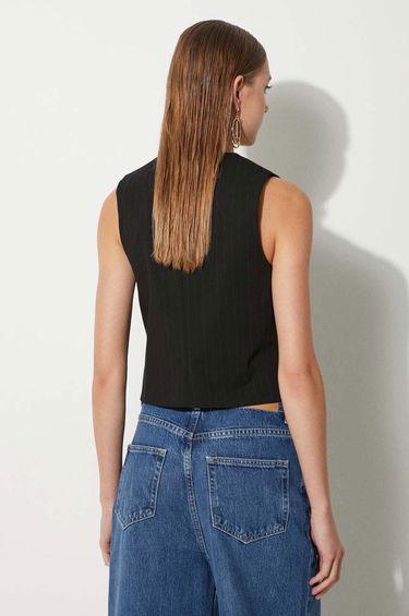 Жилет Samsoe Samsoe Samsoe Samsoe Saramona Pinstripe Vest чорний | F24100047, 2