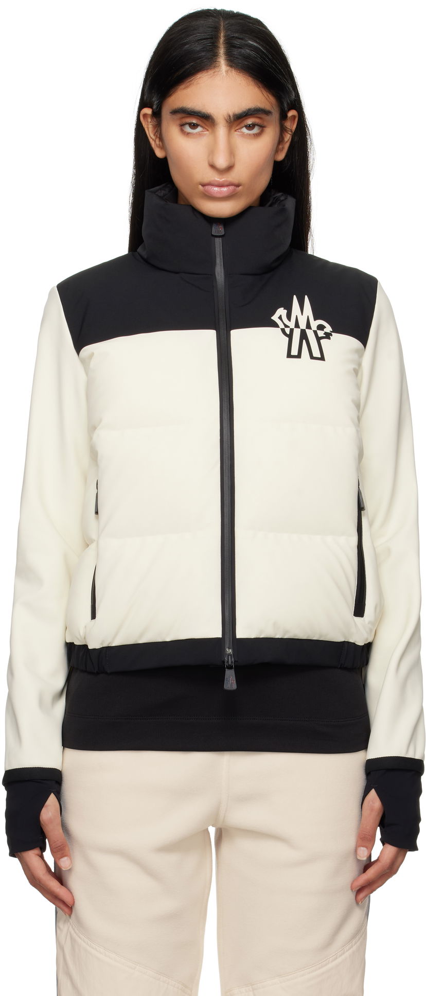 Пуховик Moncler Maglia Cropped Down Puffer Jacket білий | 8G00012-80280