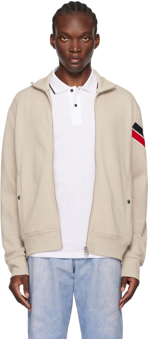 Куртка Moncler Beige Zip Up Track Jacket бежевий | J20918G0000189A8F