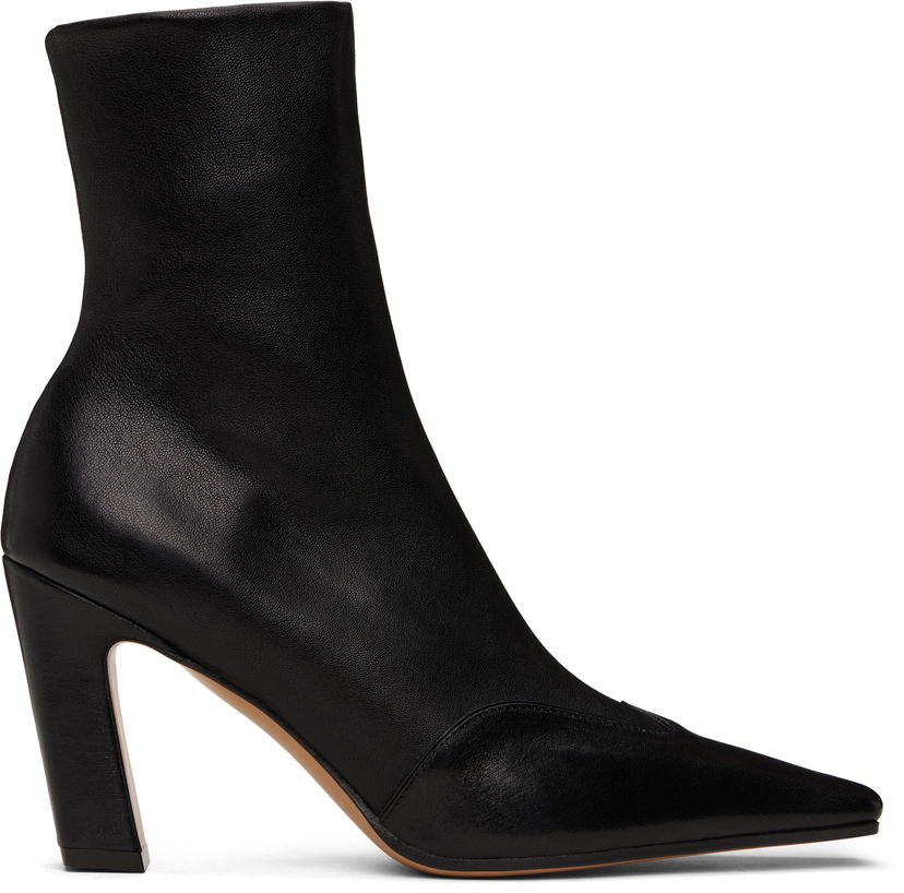 Кросівки та взуття Khaite Khaite Nevada Stretch High Heel Boots чорний | F1067-836