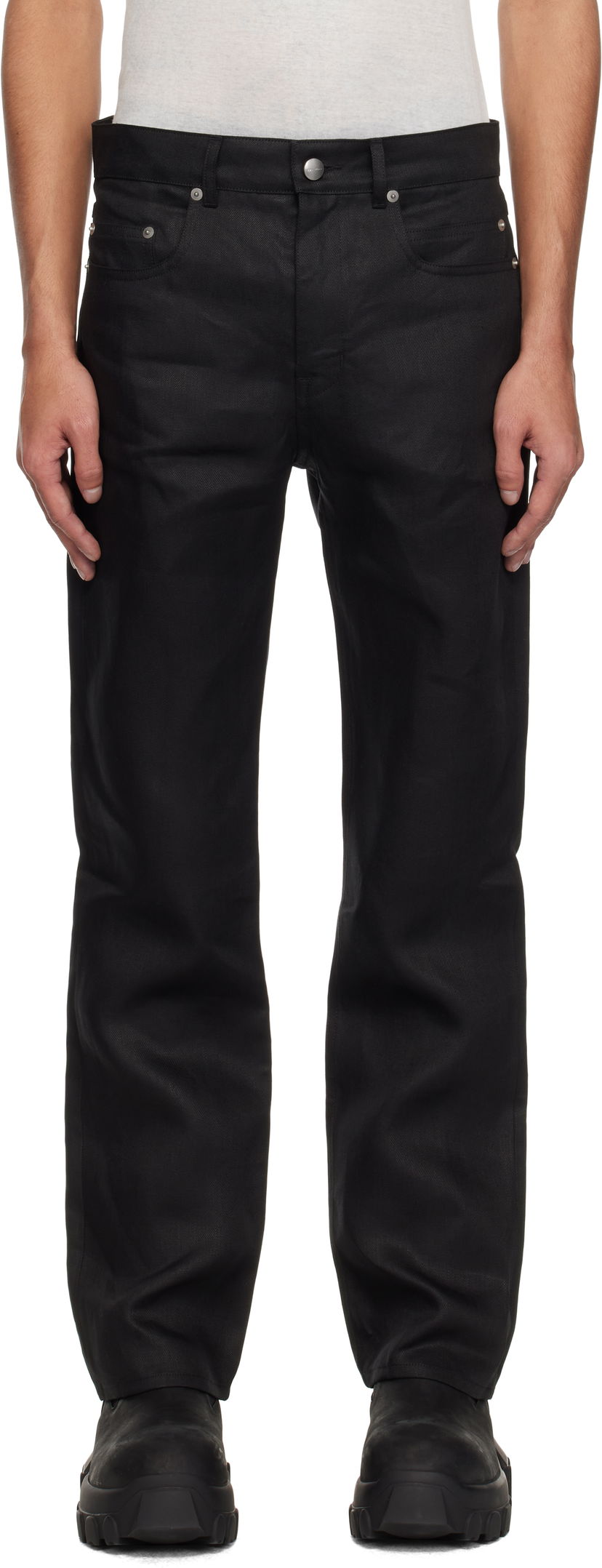 Джинси Rick Owens Rick Owens Hollywood Headon Utility Jeans чорний | RR01E5308 TWL