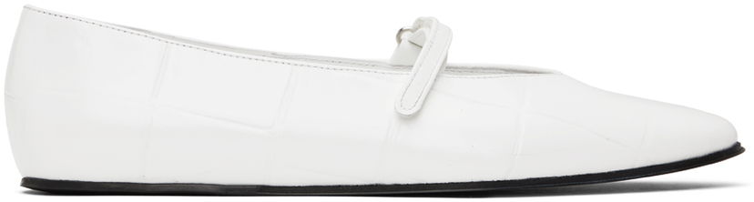Одяг BY FAR BY FAR Molly Ballerina Flats білий | 23SSMOLFWHMCEL