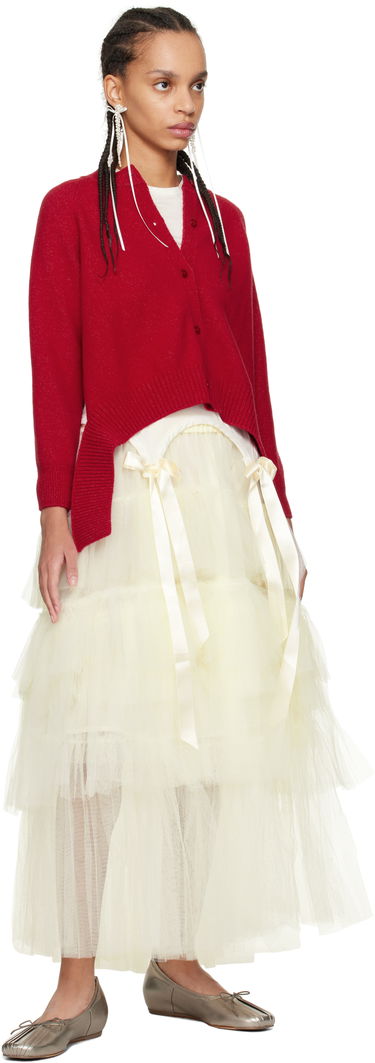 Cветр Simone Rocha Simone Rocha Open Back Cardigan Червоний | LMK7 0660, 3