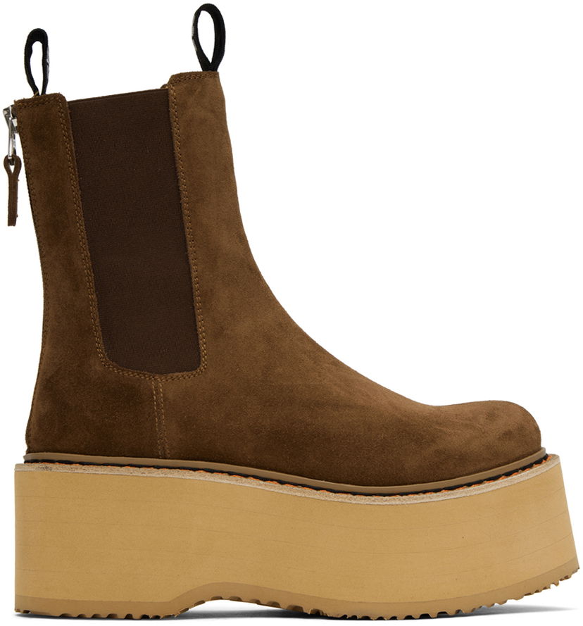 Одяг R13 R13 Double Stack Chelsea Boots Коричневий | R13S0245-07