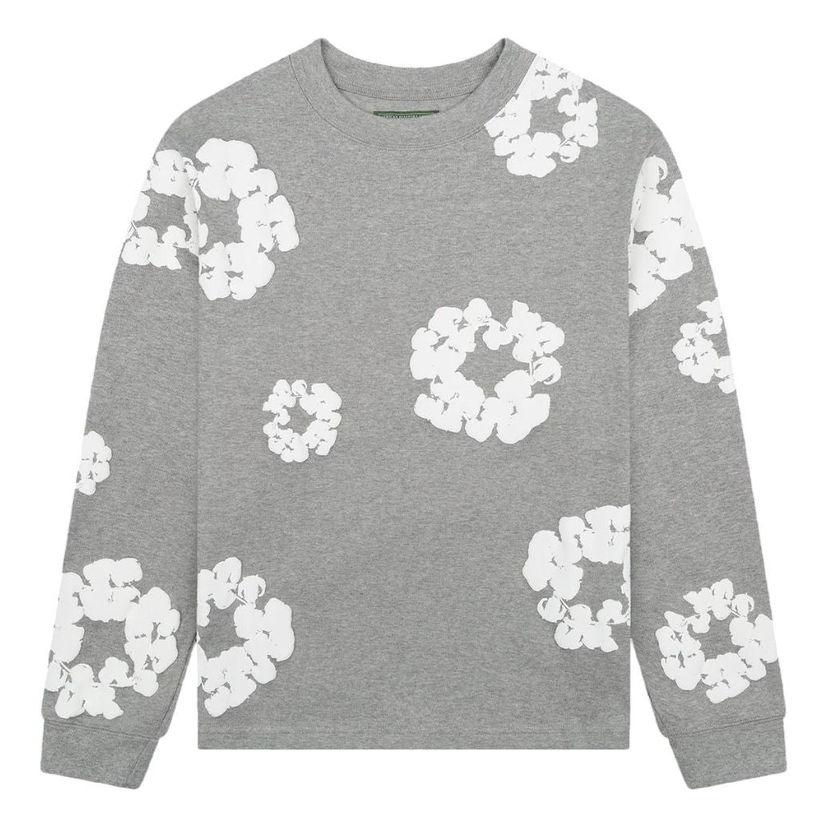 Футболка Denim Tears Denim Tears Wreath Long Sleeve T-Shirt Сірий | DT-034