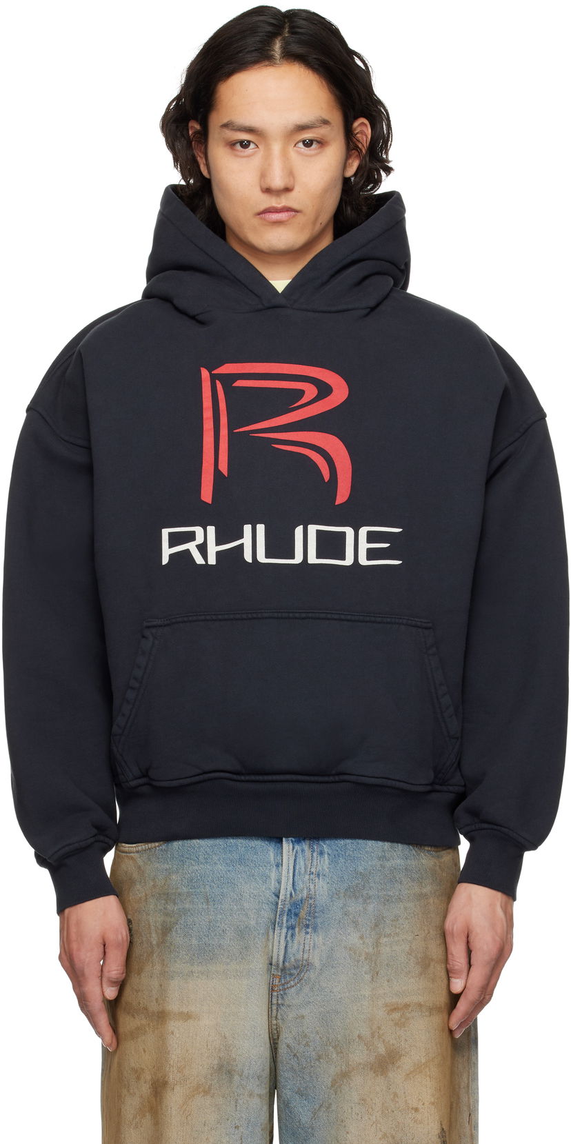Світшоти Rhude Rhude Circuit Logo Hoodie темно-синій | RHSS25HO02012