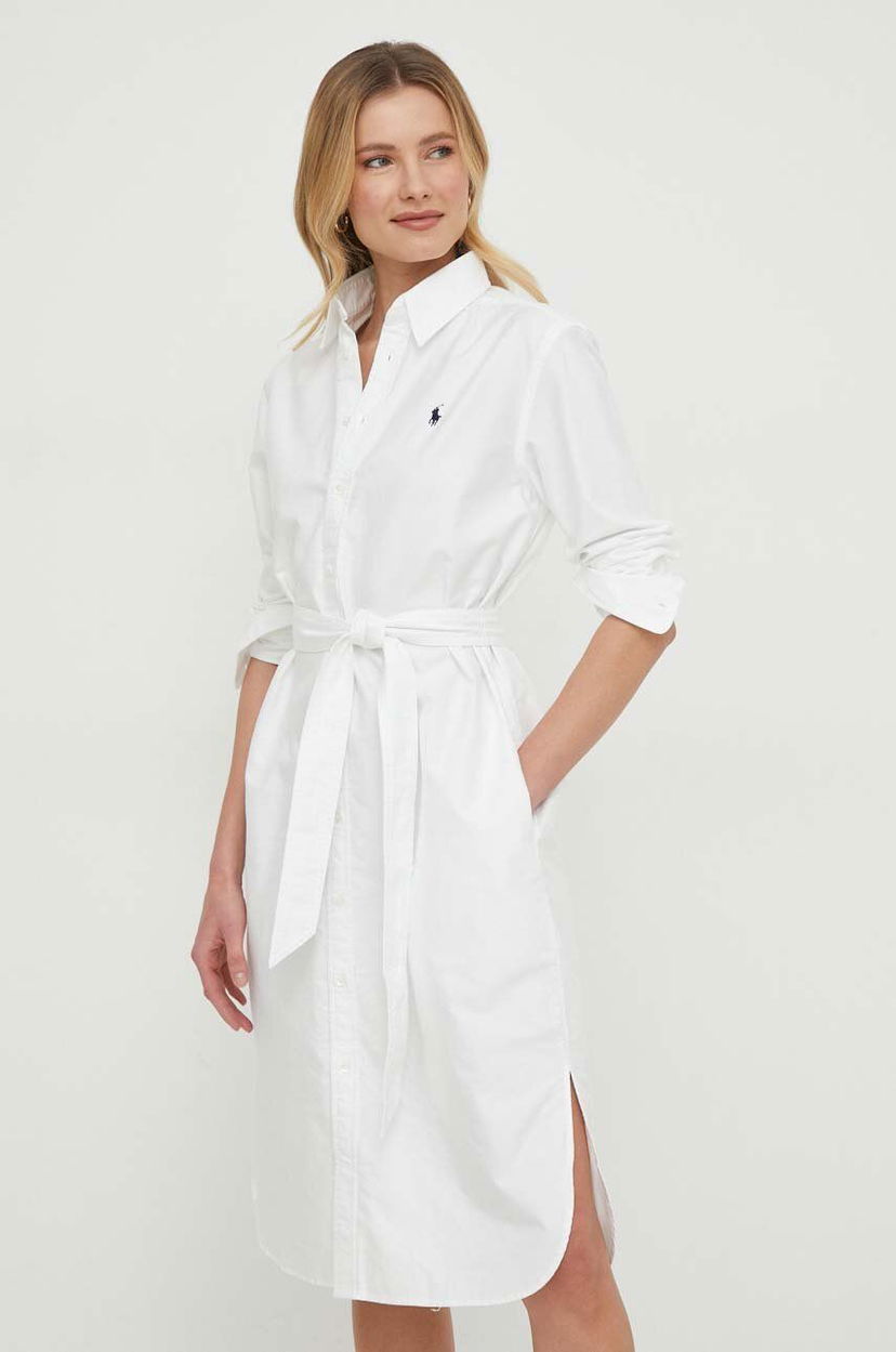 плаття Polo by Ralph Lauren Mini Shirt Dress Ralph Lauren білий | 211928804