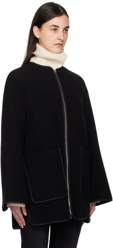 Пальто TOTEME TOTEME Felted Wool Zip-Up Jacket чорний | 251-WRO4262-FB0039, 1