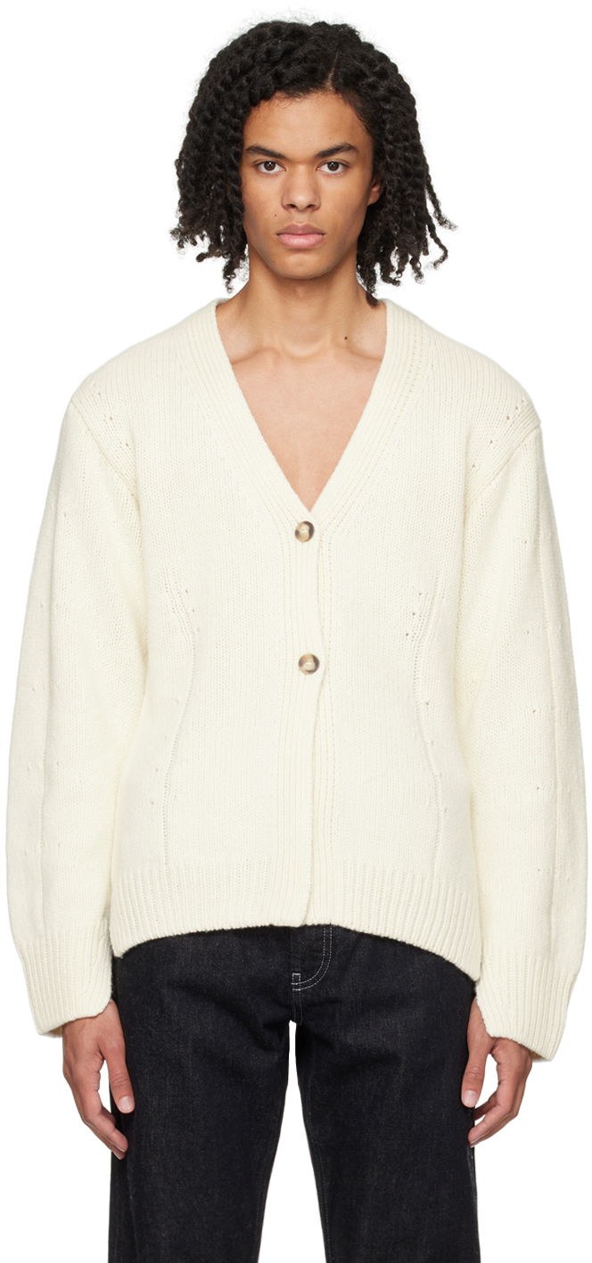 Cветр Helmut Lang Helmut Lang Tailored Cardigan білий | N09HW705