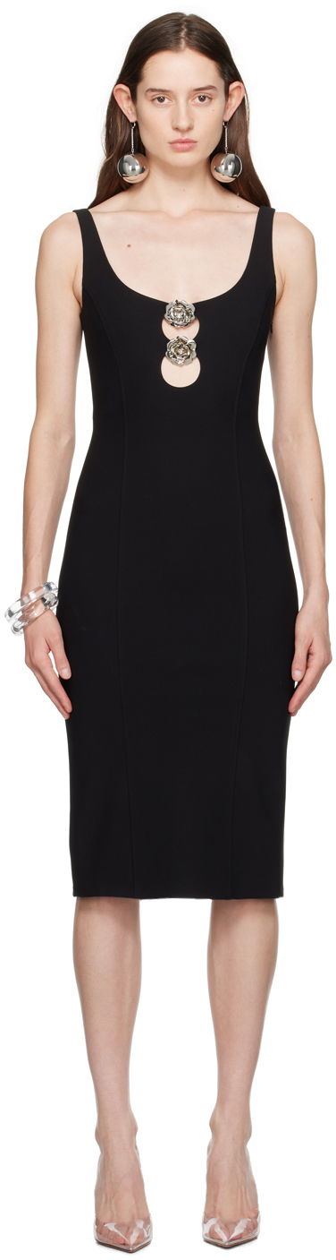 плаття Blumarine Blumarine Midi Rose Dress чорний | P422A417A