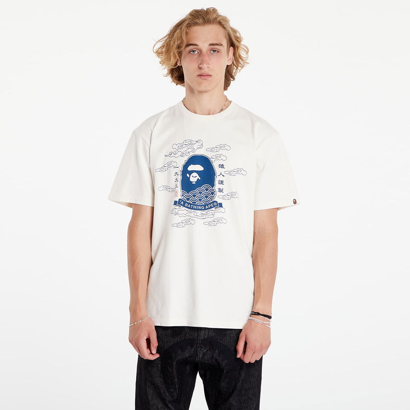 Футболка BAPE A BATHING APE 31St Anniversary Japan Ape Head Tee Ivory білий | 001CSK201023F IVY
