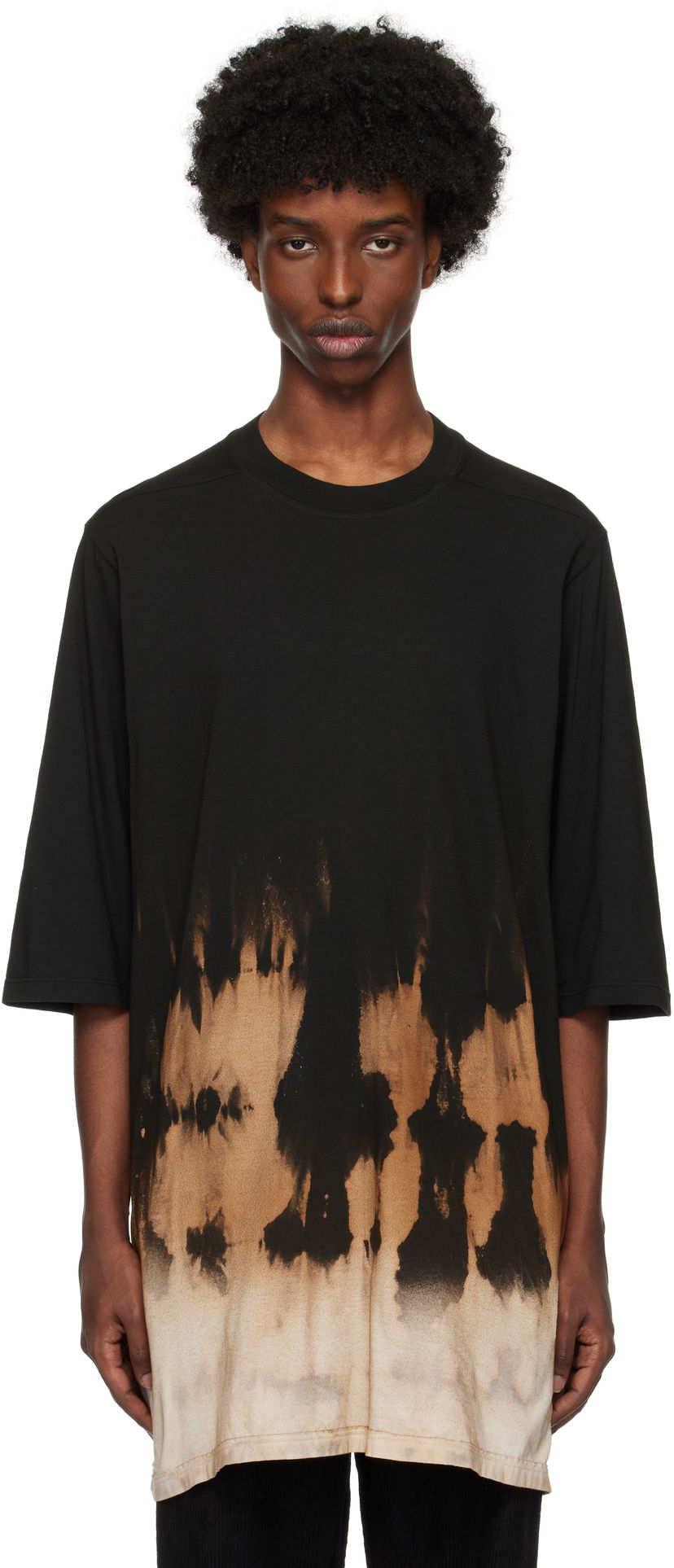 Футболка Rick Owens Porterville Jumbo T-shirt чорний | DU02D2274 RNSUN