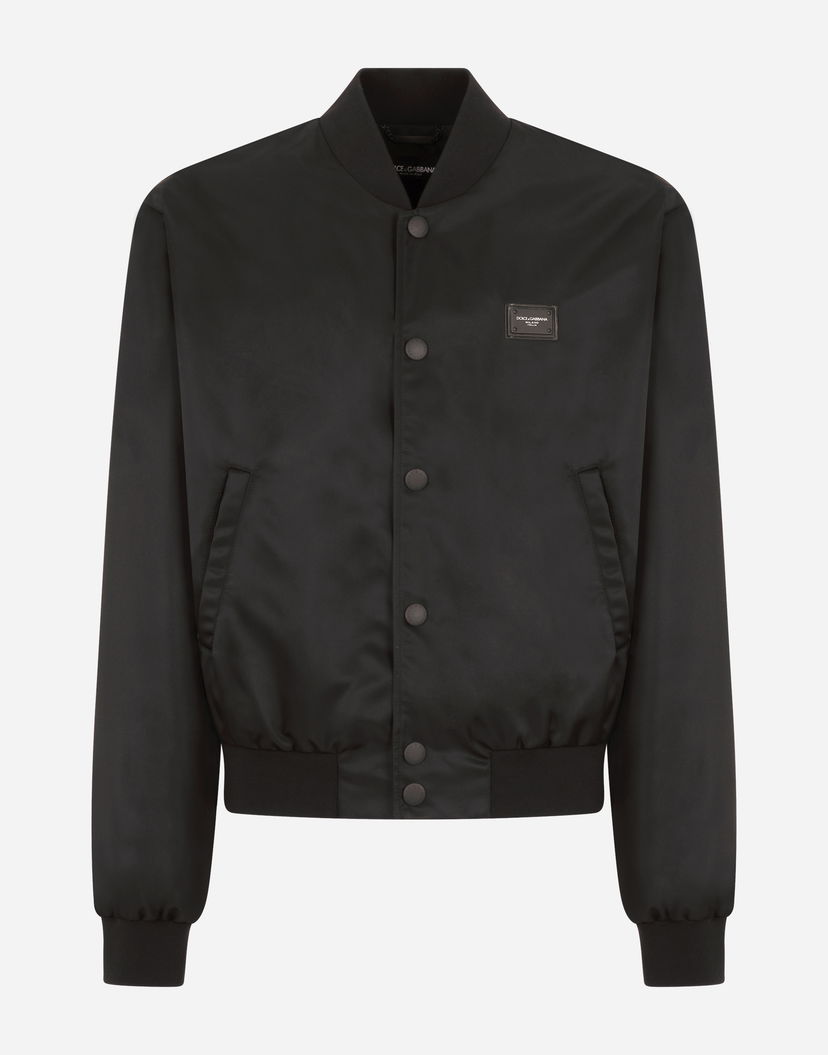 Куртка бомбер Dolce & Gabbana Dolce & Gabbana Button Bomber Jacket чорний | G9VD2TFUMNQN0000