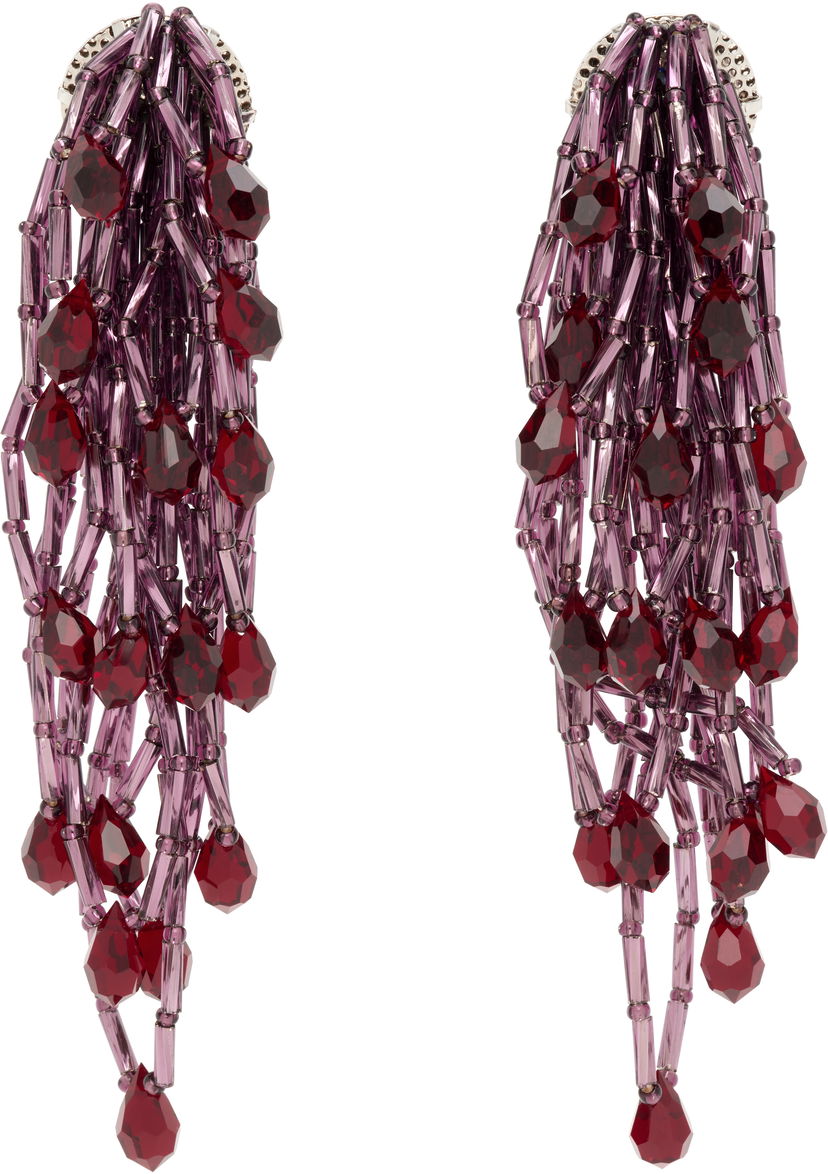 Сережки KIKO KOSTADINOV Kiko Kostadinov Cowen Crystal Drop Earrings Фіолетовий | KKWAW25ER03-159