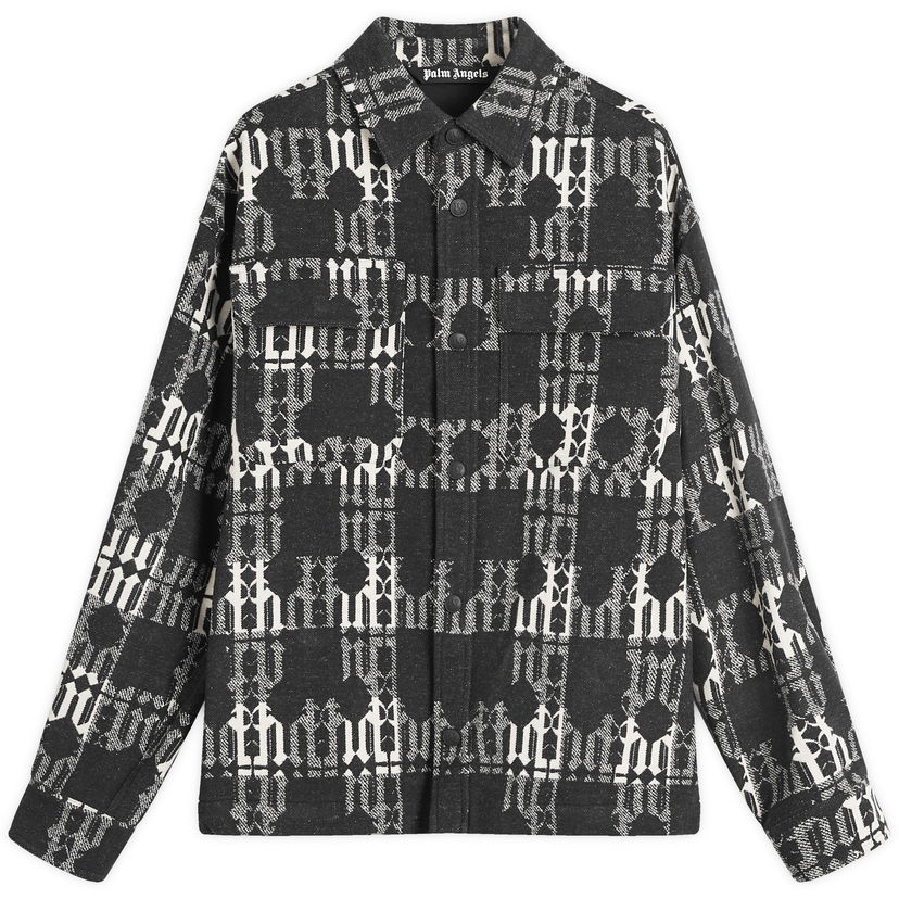 Сорочка Palm Angels Monogram Overshirt чорний | PMES024F24FAB0021001