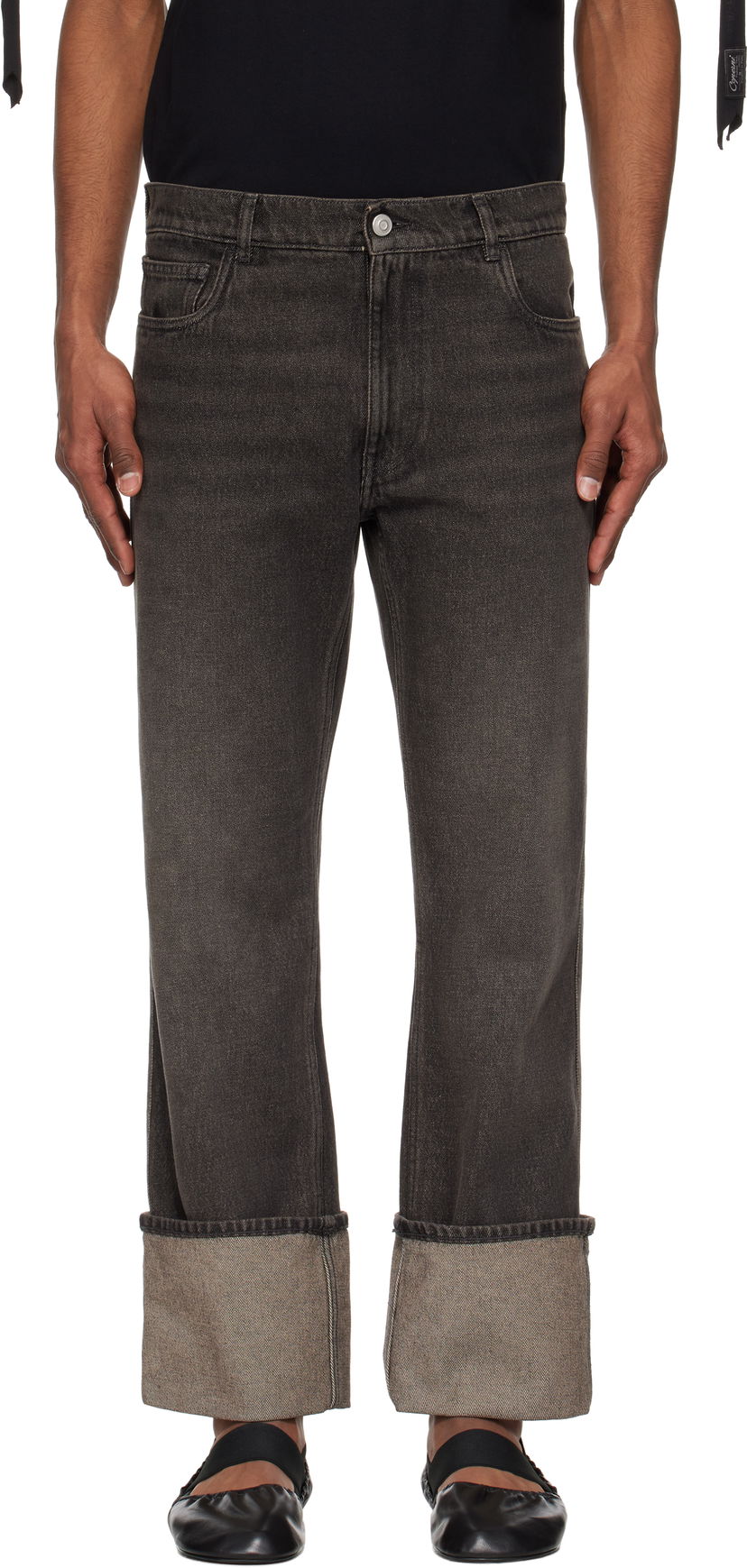 Джинси Coperni Coperni Loose-Fit Boyfriend Jeans Сірий | COPP122F2036MEN