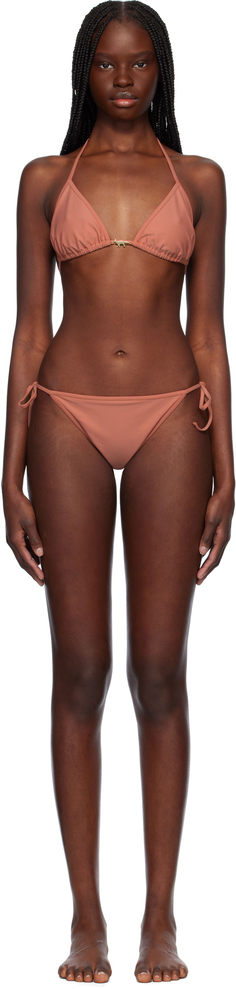 Купальники MAISON KITSUNÉ Maison Kitsuné Baby Fox Bikini Set Рожевий | OW03201KQ0001