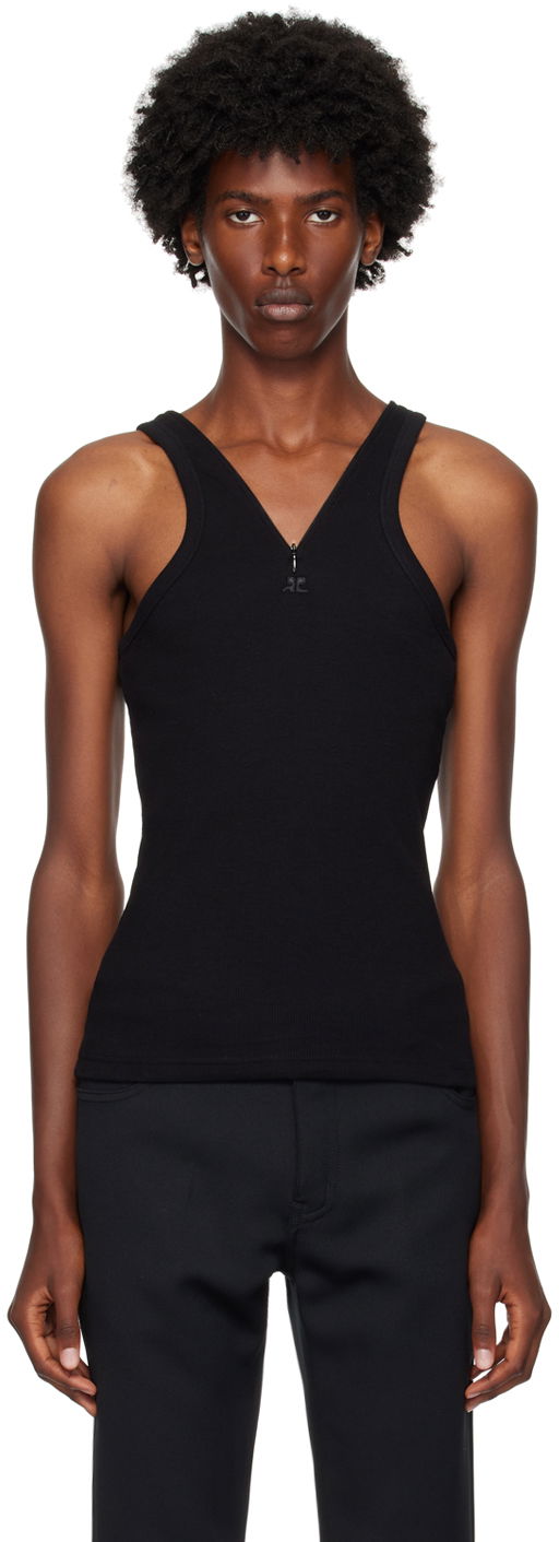 Безрукавка Courrèges Courrèges Zipped Tank Top чорний | 324JDE078JS0121