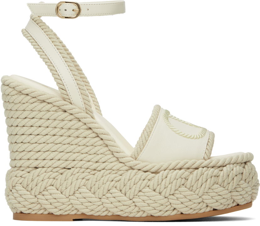 Догляд за взуттям Valentino Valentino Garavani VLogo Torchon Wedge Sandals білий | 6W2S0JS0YWI