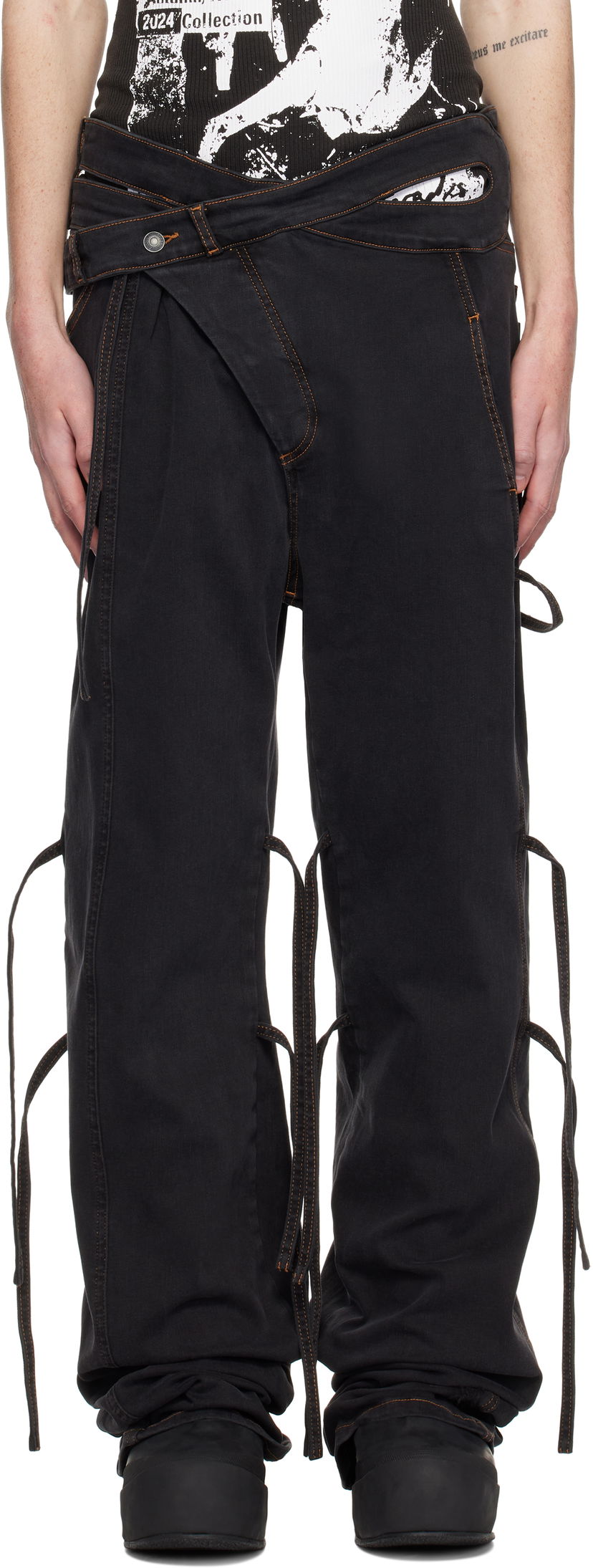 Джинси Ottolinger Ottolinger Signature Wrap Jeans чорний | 2217080111