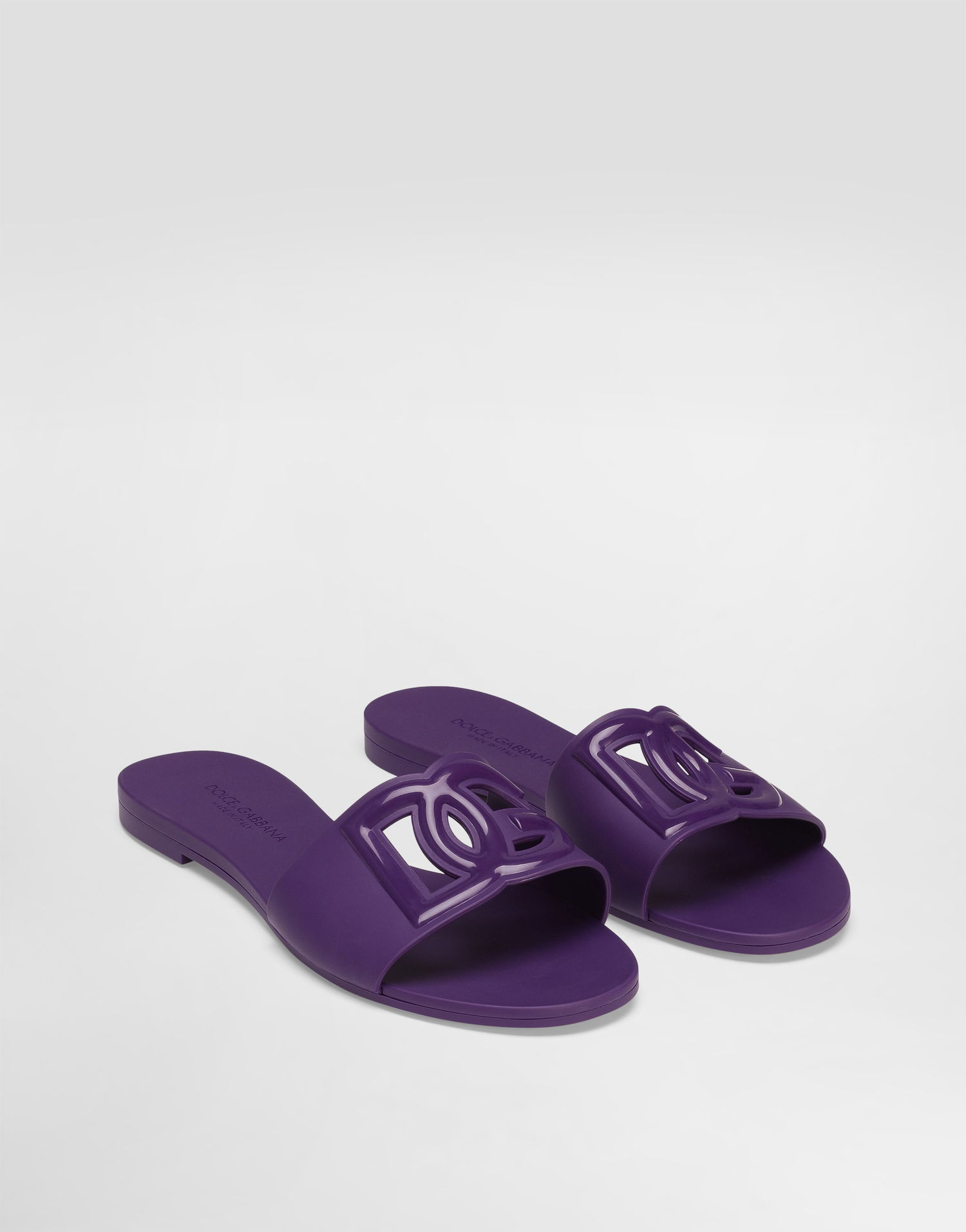 Аксесуари Dolce & Gabbana Dolce & Gabbana Rubber Slides Фіолетовий | CW2215AN9948H438, 1