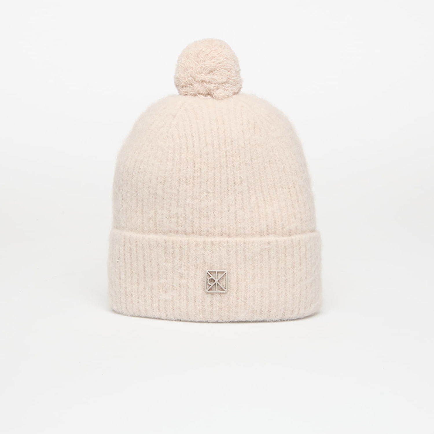 Шапка CALVIN KLEIN Emblem Brushed Pom-pom Hat Universal бежевий | LV04D8067G RMU, 0