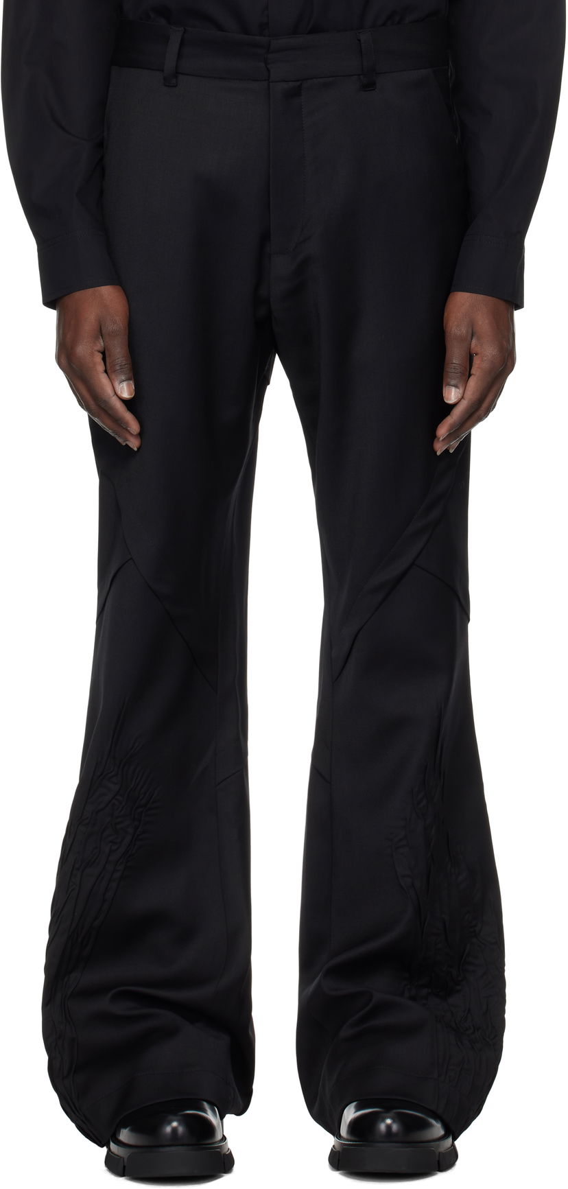 Штани HELIOT EMIL Heliot Emil Inertia Flared Trousers чорний | PRESS25_M_10_188_BLK01