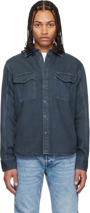 Сорочка rag & bone rag & bone Featherweight Denim Shirt Синій | MED24S0004ZDMI, 0