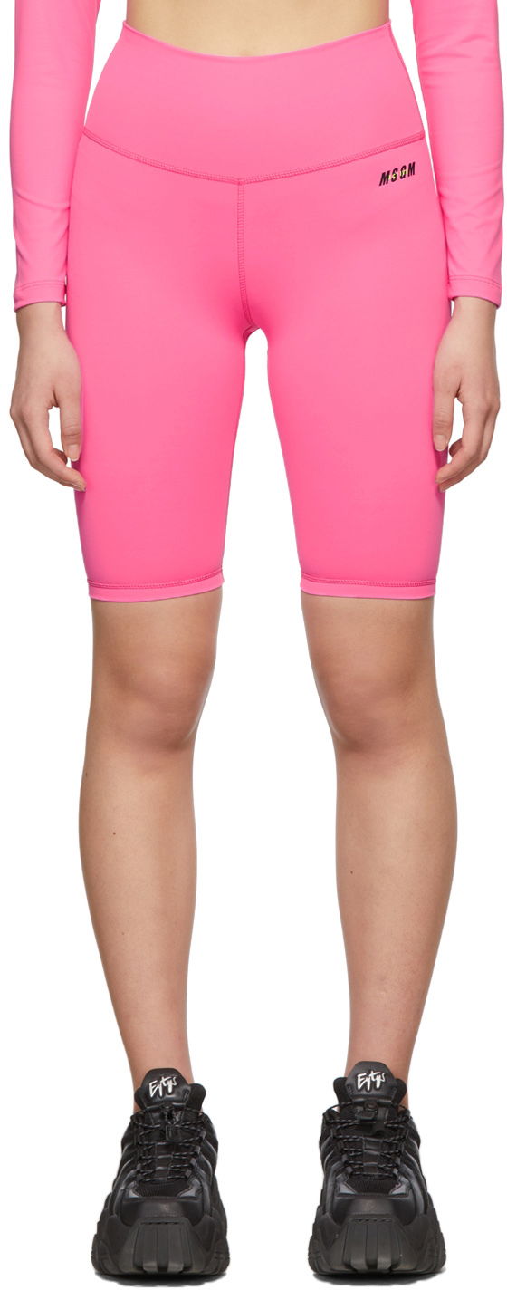Шорти MSGM Micro Logo Bike Shorts Рожевий | 3245MDB10 227180