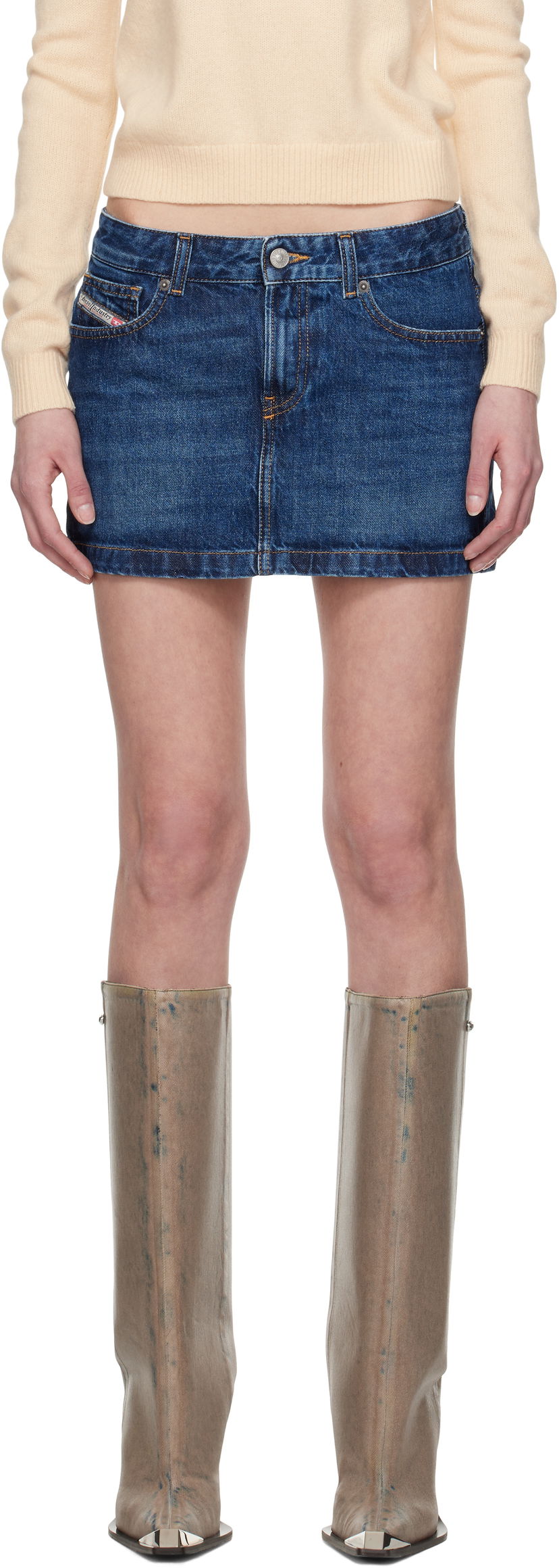 Спідниця Diesel Diesel De-Ron Denim Miniskirt Синій | A04935 09I27