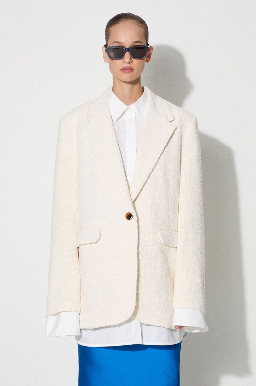 Куртка Samsoe Samsoe Single-Breasted Straight Fit Blazer бежевий | F23200185