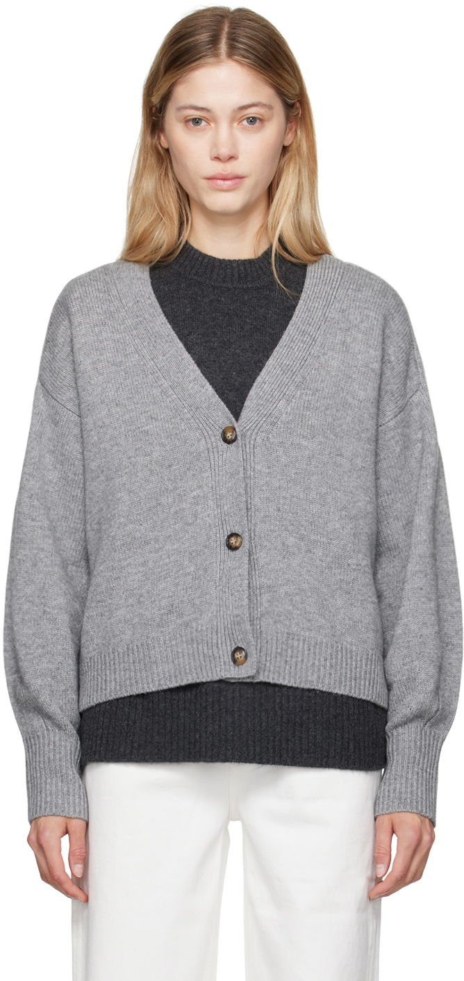 Cветр Loulou de Saison Loulou de Saison Zanzibar Cardigan Сірий | ZANZIBAR