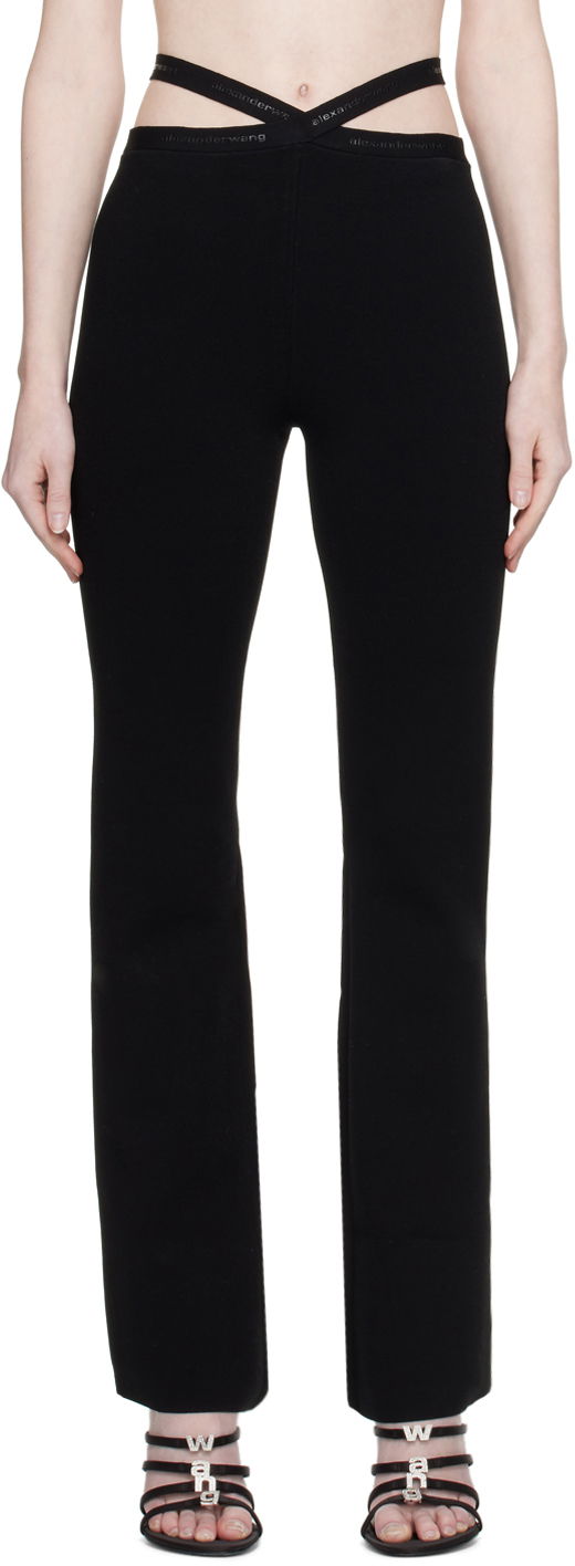 Штани Alexander Wang Alexander Wang.t Criss-Cross Leggings чорний | 4KC1234016