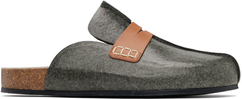 Аксесуари JW Anderson JW Anderson Laminated Felt Mules Зелений | ANW42003D