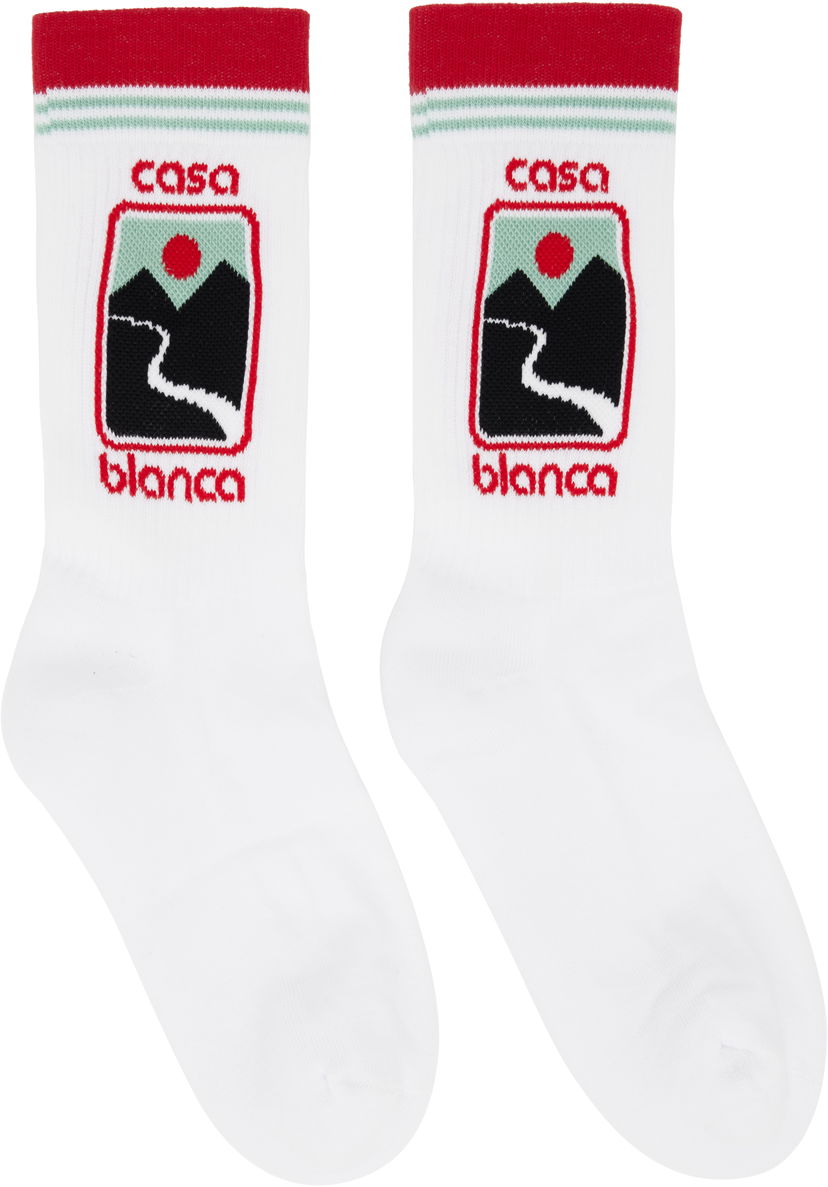 Шкарпетки Casablanca Casablanca Sunset Valley Socks білий | APF25-ACC-010-03