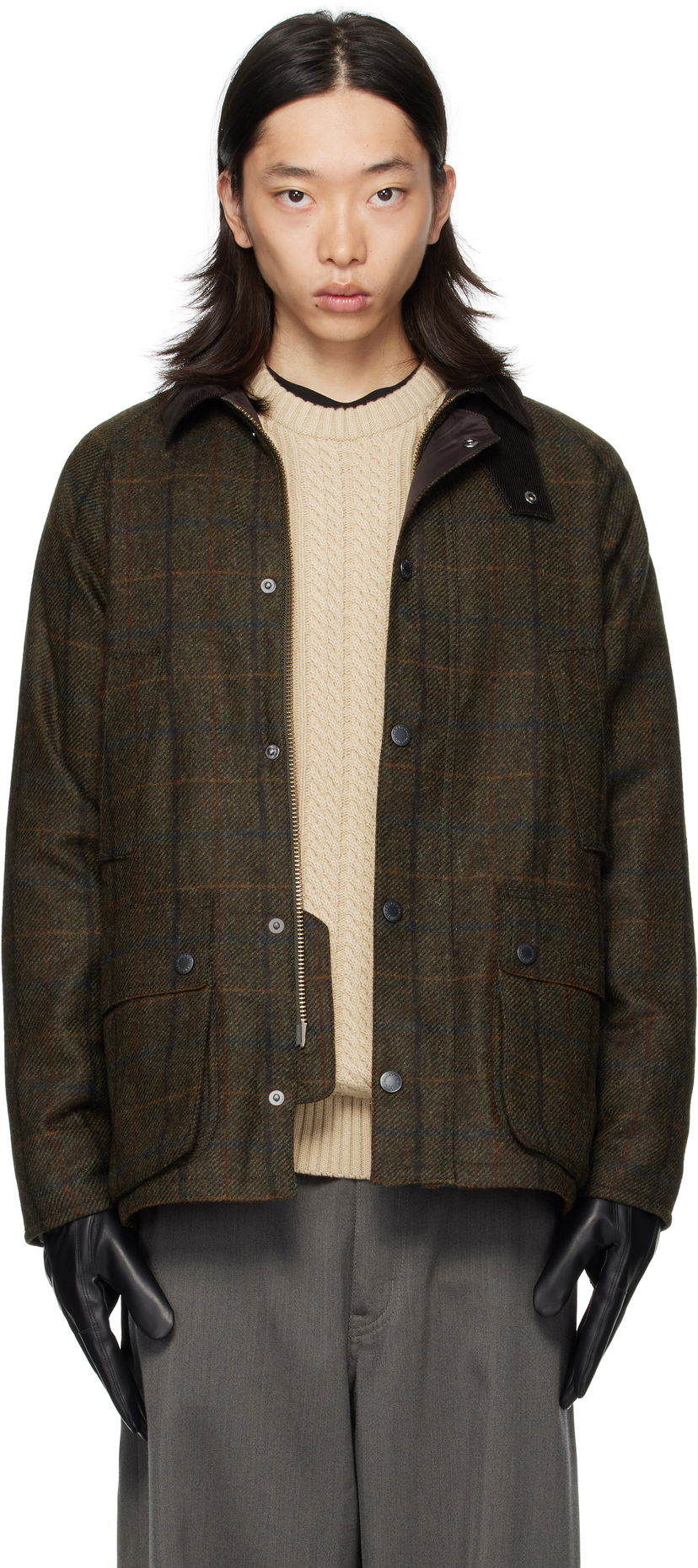 Куртка Barbour Barbour Bedale Check Wool Jacket Зелений | MWO0288OL91