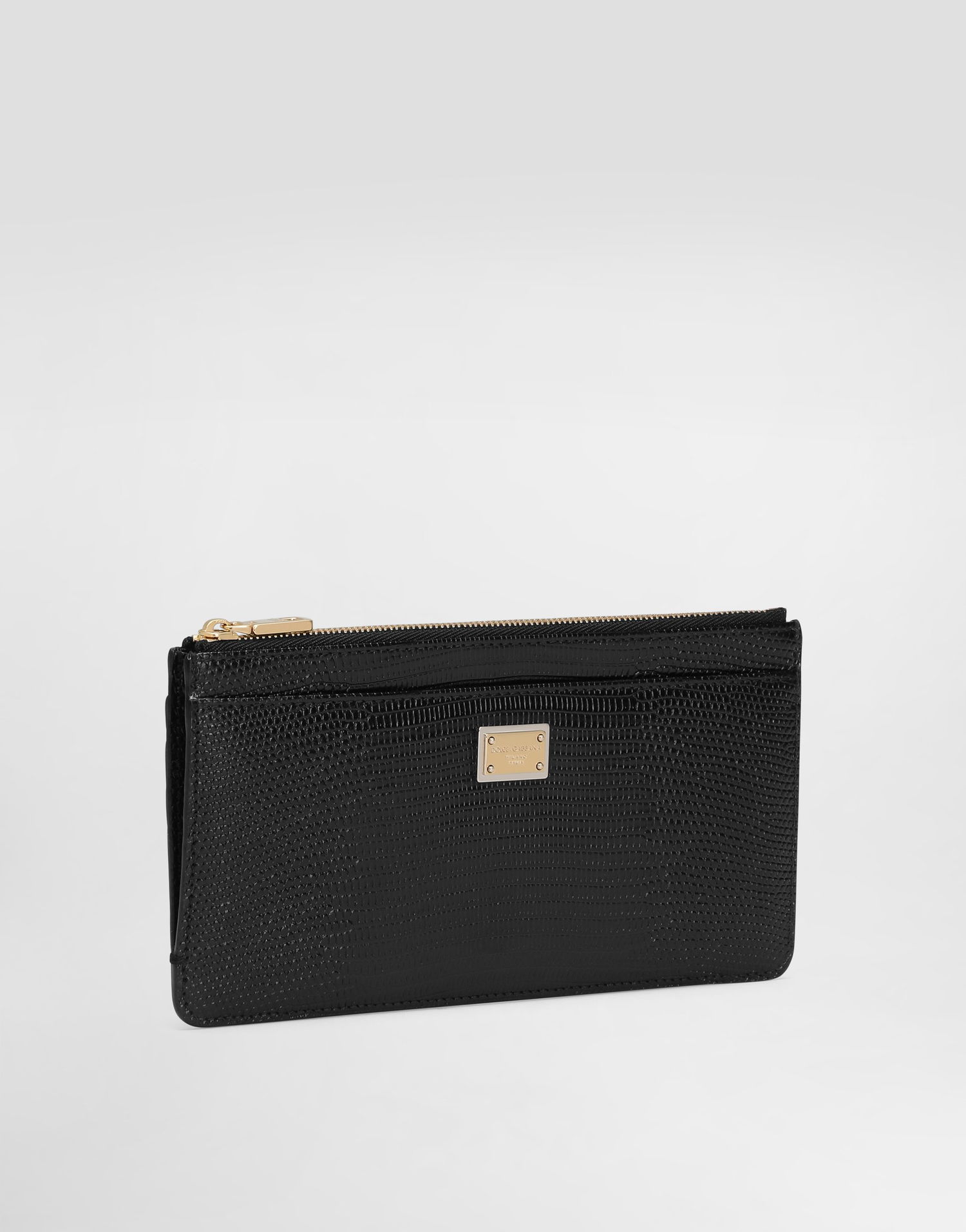 Гаманець Dolce & Gabbana Dolce & Gabbana Iguana-Print Leather Card Holder чорний | BI1265A109580999, 1