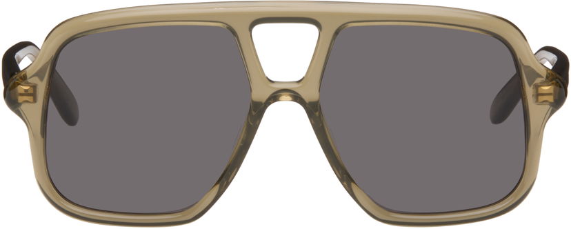 Сонцезахисні окуляри Loewe Loewe Aviator Slim Sunglasses Зелений | LW40161UM5496A 840126861228