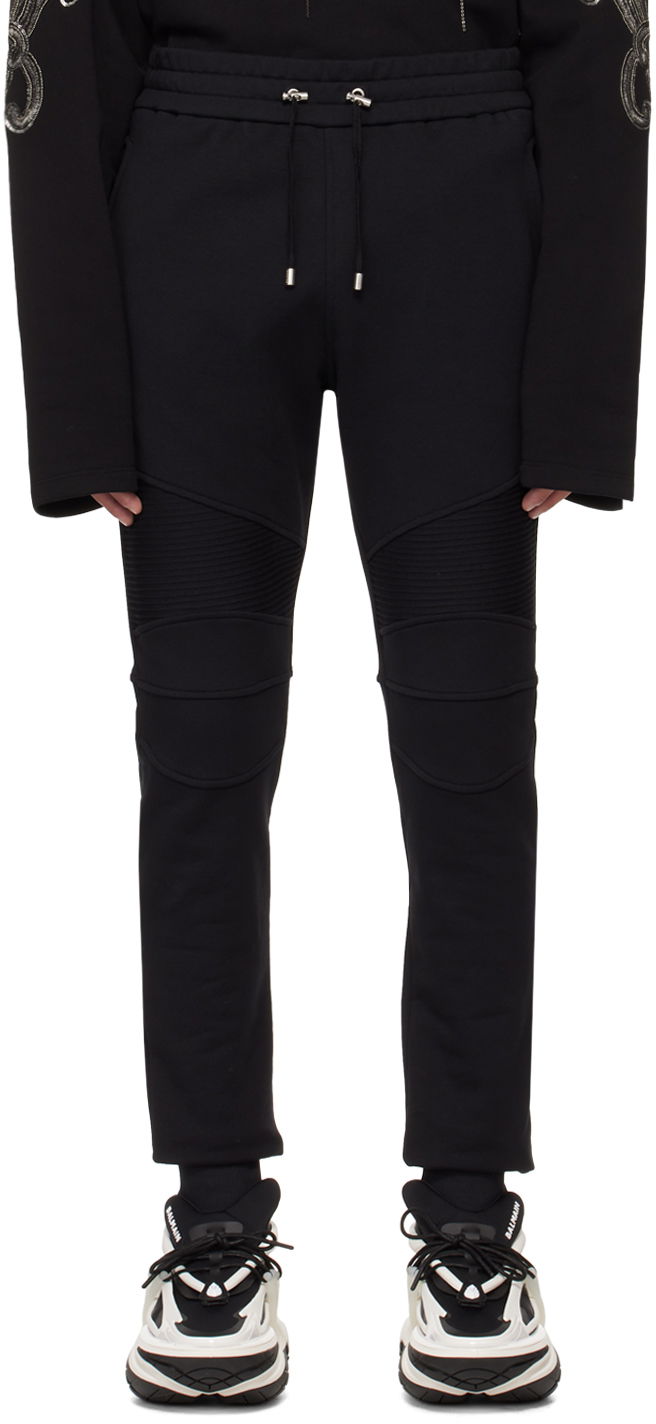 Спортивні штани Balmain Flocked Sweatpants чорний | CH1OB000BB04