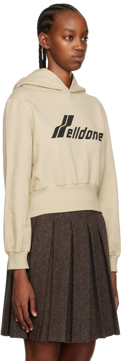 Світшоти We11done Printed Cropped Hoodie бежевий | WD-TH3-22-865-W-BG, 1