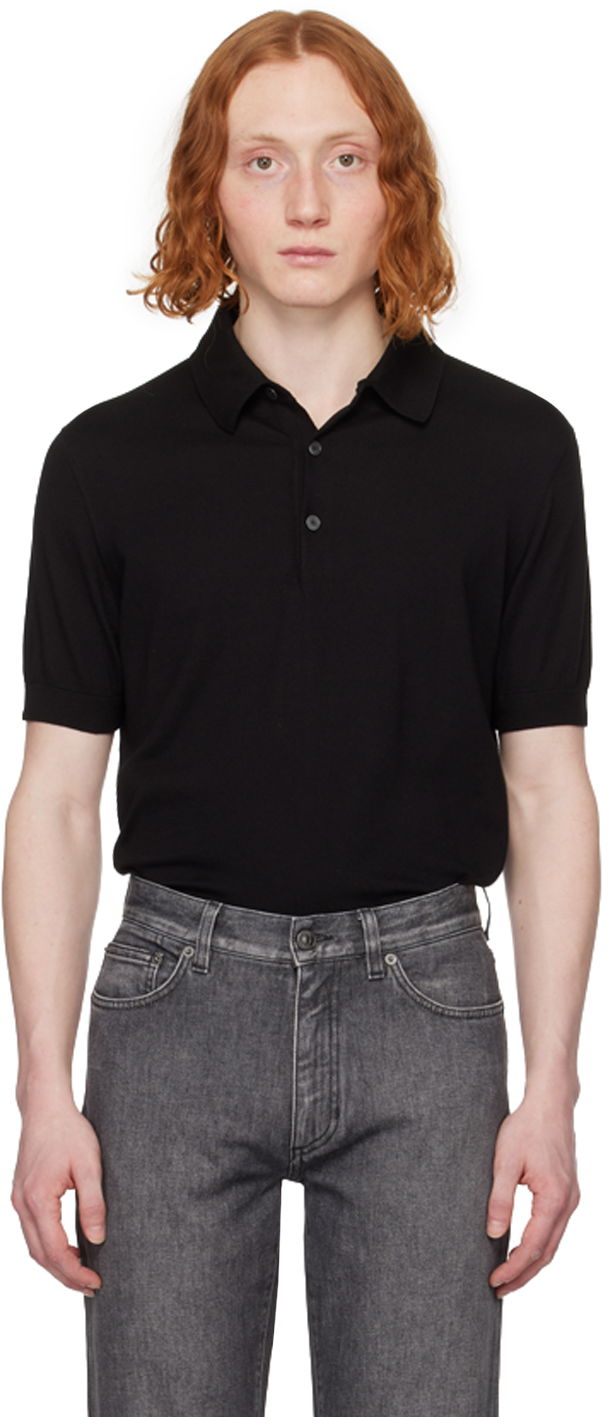 Сорочка поло ZEGNA Premium Knit Polo Shirt чорний | UDC90A7-C32