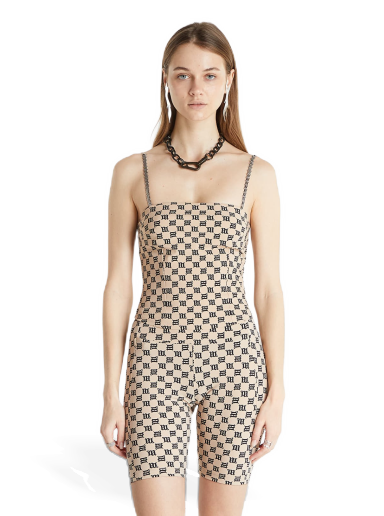 Безрукавка MISBHV Monogram Spaghetti Top бежевий | 4020W016