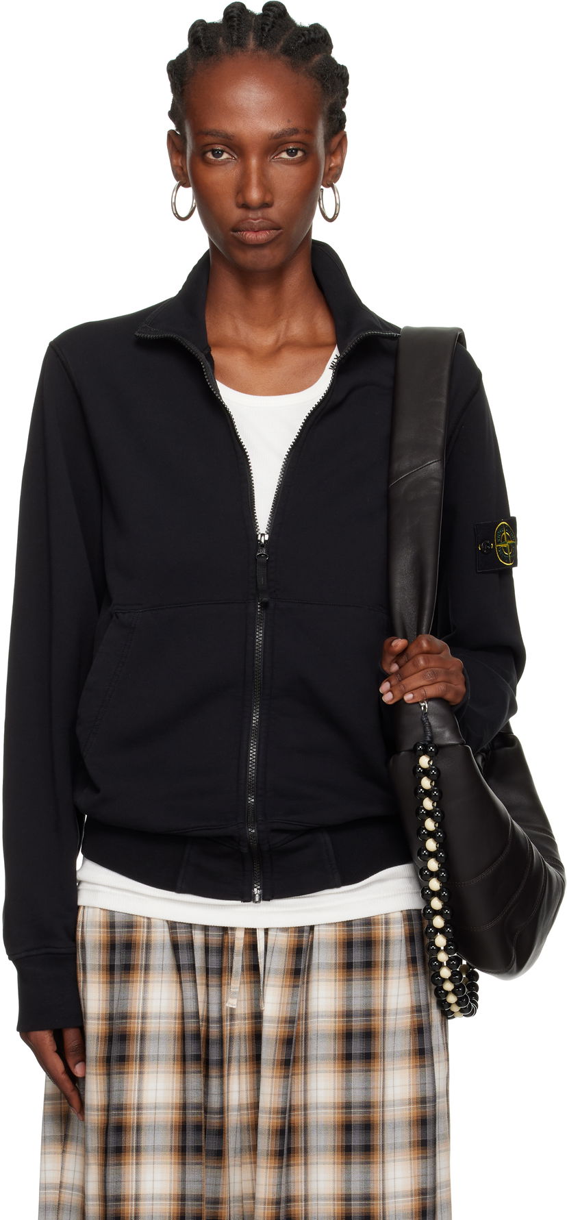 Куртка Stone Island Stone Island Organic Cotton Fleece Jacket чорний | K2S15 6100063 S0051