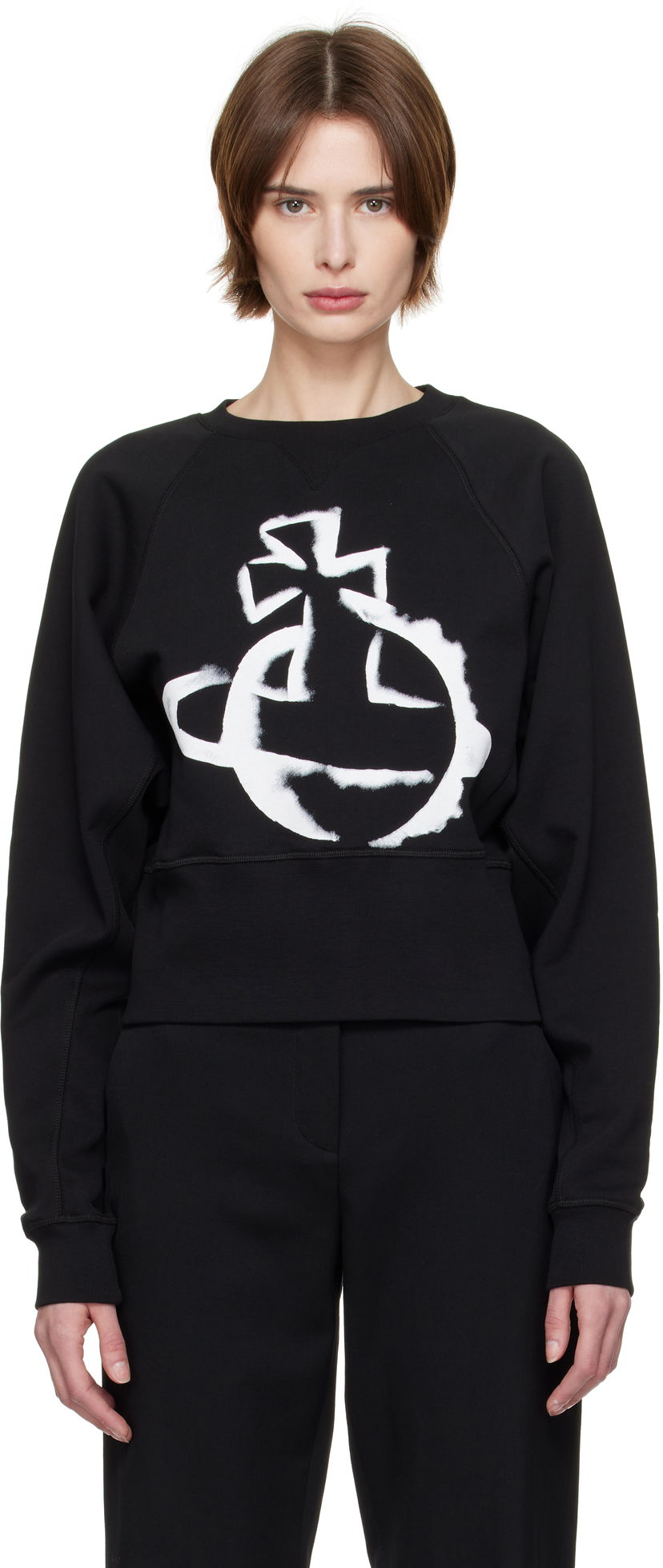 Cветр Vivienne Westwood Vivienne Westwood Stencil Orb Sweatshirt чорний | 1I01000Y-J006O-