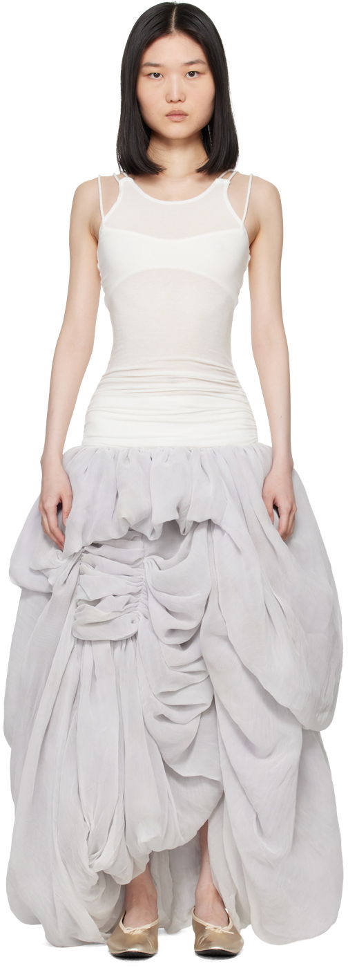 плаття Collina Strada Collina Strada Soft Maxi Dress білий | XX4458